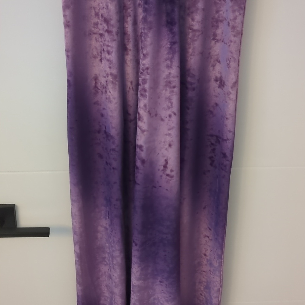 Free people purple velvet maxi dress neck embroidered boho style - Picture 5 of 11